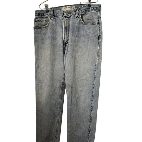 Levi's Jeans Mens 36X32 Light Blue 100% Cotton Denim 505 Regular Fit Straight - Picture 1 of 4